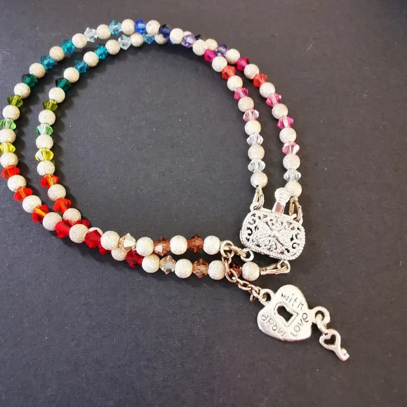 Rainbow Crystal Double Strand Bracelet - Picture 15 of 15